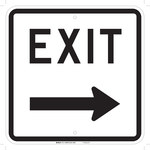 image of Brady B-959 Aluminum Square White Exit Sign - 18 in Width x 18 in Height - 94183
