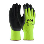 image of PIP G-Tek 41-1420 Black/Green Large Cold Condition Gloves - Latex Foam Palm & Fingers Coating - 10.8 in Length - 41-1420/L