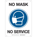 image of Brady B-401 Polystyrene Rectangle White PPE Sign - 7 in Width