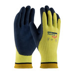 image of PIP PowerGrab KEV4 09-K1444 Blue/Yellow XL Cut-Resistant Gloves - Latex/Nitrile Palm & Fingertips Coating - 10 in Length - 09-K1444/XL