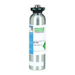 image of MSA Aluminum Calibration Gas Tank 711058 - Methane, Oxygen, Carbon Monoxide, Hydrogen Sulfide, Nitrogen - 1.45% Methane, 15% Oxygen, 300 ppm Carbon Monoxide, 10 ppm Hydrogen Sulfide - For Use With Gas