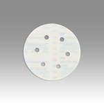image of 3M Hookit 268L Coated Aluminum Oxide Blue Hook & Loop Disc - Film Backing - 3 mil Weight - 40 Grit - Extra Fine - 6 in Diameter - 54556