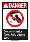 image of Brady B-555 Aluminum Rectangle White Hazardous Material Sign - 7 in Width x 10 in Height - 49003