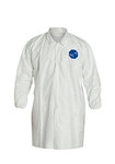 image of Dupont TY211S WH White Large Tyvek 400 Reusable General Purpose & Work Lab Coat - TY211S LG