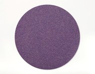 image of 3M Cubitron II Hookit 732U Coated Ceramic Aluminum Oxide Purple Hook & Loop Disc - Paper Backing - C Weight - 80 Grit - 6 in Diameter - 86844