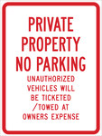 image of Brady B-959 Aluminum Rectangle White Parking Restriction, Permission & Information Sign - 18 in Width x 24 in Height - Reflective - 115550