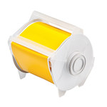 image of Brady 76701 Printer Label Roll - 4 in x 100 ft - Vinyl - Yellow - B-581