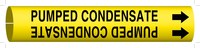 image of Brady 4264-F Strap-On Pipe Marker, 6 in to 7 7/8 in - Steam - Plastic - Black on Yellow - B-915 - 87918