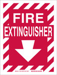 image of Brady B-120 Fiberglass Reinforced Polyester Rectangle White Fire Equipment Sign - 9 in Width x 12 in Height - 71038