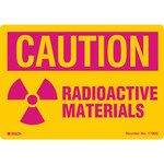 image of Brady B-7569 Polyester Rectangle Yellow Radiation Hazard Sign - 5 in Width x 3.5 in Height - 17999LS