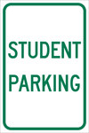 image of Brady B-959 Aluminum Rectangle White Parking Restriction, Permission & Information Sign - Reflective - 141809
