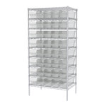 Akro-Mils Adjustable Clear Chrome Steel Open Adjustable Wire Shelving - 40 - AWS243630094SC