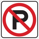 image of Brady B-401 High Impact Polystyrene Square White Traffic Control Sign - 18 in Width x 18 in Height - 124576
