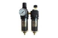 image of Coilhose 26 Series 1/4 in Integral Filter/Regulator/Lubricator 26FCL2-GS - Metal w/ Sightglass - 40 - Manual Drain - 87527