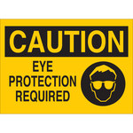 image of Brady B-555 Aluminum Rectangle Yellow PPE Sign - 14 in Width x 10 in Height - 43469