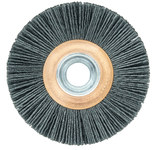 image of Weiler Burr-Rx 31270 Wheel Brush - 4 in Dia - Crimped Round Nylon Bristle