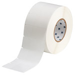 image of Brady THT-134-461-3 Die-Cut Printer Label Roll - 1.25 in x 1 1/2 in - Polyester - Clear / White - B-461 - 62366