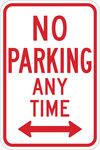 image of Brady B-959 Aluminum Rectangle White Parking Restriction, Permission & Information Sign - 12 in Width x 18 in Height - 113303
