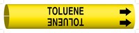 image of Brady 4141-F Strap-On Pipe Marker, 6 in to 7 7/8 in - Other Liquid - Plastic - Black on Yellow - B-915 - 44940