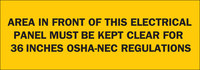 image of Brady B-401 Polystyrene Rectangle Yellow Electrical Safety Sign - 14 in Width x 10 in Height - 122476