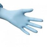 image of Microflex High Five Blue Large Disposable Cleanroom Gloves - Rough Finish - 3 mil Thick - N293