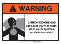 image of Brady B-401 Polystyrene Rectangle White Chemical Warning Sign - 14 in Width x 10 in Height - 106018