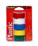 image of 3M Scotch 190T Multi-Color Colored Plastic Tape - 3/4 in Width x 125 in Length - 50503