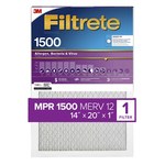 image of 3M Filtrete High Performance 14 in x 20 in x 1 in 2005-4 MERV 12, 1500 MPR Air Filter - 02005