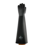 image of Ansell AlphaTec 87-108 Black 10.5 Chemical-Resistant Gloves - 24 in Length - 59 mil Thick - 113544