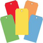 image of Shipping Supply Assorted 13 Point Cardstock Colored Tags - 12741
