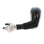 image of Ansell HyFlex 11-250 Black INTERCEPT Narrow Cut-Resistant Arm Sleeve - 15 g Ply - 12 in Length