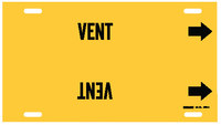 image of Brady 4148-G Strap-On Pipe Marker, 8 in to 9 7/8 in - Air & Duct - Plastic - Black on Yellow - B-915 - 48197