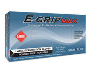 image of Microflex High Five E-Grip Max L92 Tan Large Powder Free Disposable Gloves - Medical Exam Grade - 9 in Length - Rough Finish - 6 mil Thick - L923