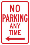 image of Brady B-959 Aluminum Rectangle White Parking Restriction, Permission & Information Sign - 12 in Width x 18 in Height - 113304
