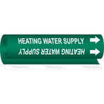 image of Brady 178532 Wrap-Around Pipe Marker, .375 in to 0.5 in - Water - Polyester - White on Green - B-689 - 64456
