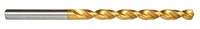 image of Precision Twist Drill 0.213 in QC91G Taper Length Drill 0050903 - Right Hand Cut - TiN Finish - 6 in Overall Length - High-Speed Steel