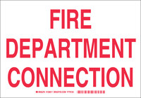 image of Brady Bradyglo B-324 Polyester Rectangle Fire Department Sign - 10 in Width x 7 in Height - 103611