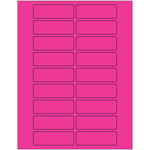 image of Tape Logic LL174PK Rectangle Laser Labels - 1 in x 3 in - Permanent Acrylic - Fluorescent Pink - 14698