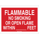 image of Brady B-302 Polyester Rectangle Red No Smoking Sign - 10 in Width x 14 in Height - Laminated - 88413