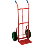 image of Heavy-Duty Steel Hand Cart - Dual Handle - 22.5 in x 48 in - Heavy Duty Steel - Red - 8547