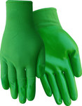 image of Red Steer A369G Green Large Nylon Work Gloves - Nitrile Palm Only Coating - A369G-L