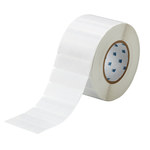 image of Brady THT-56-427-10 Die-Cut Printer Label Roll - 0.75 in x 0.937 in - Vinyl - Clear / White - B-427 - 30249