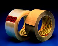 image of 3M Scotch 375 Tan Box Sealing Tape - 144 mm Width x 55 yd Length - 3.1 mil Thick - 96101