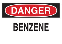 image of Brady B-120 Fiberglass Reinforced Polyester Rectangle White Chemical Warning Sign - 10 in Width x 7 in Height - 75974