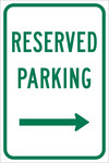 image of Brady B-959 Aluminum Rectangle White Parking Restriction, Permission & Information Sign - Reflective - 115547