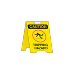 image of Brady Polystyrene Rectangle Yellow Fall Prevention Sign - 12 in Width x 20 in Height - 47243