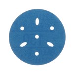 image of 3M Hookit Blue Abrasive Ceramic Aluminum Oxide Hook & Loop Disc - 3 in Diameter Multi-Hole Vacuum Holes - 36145