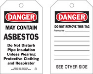 image of Brady 86603 Black / Red on White Polyester Chemical Hazard Tag - 4 in Width - 7 in Height - B-851