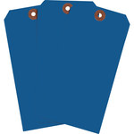 image of Brady 102101 Blue Rectangle Cardstock Blank Tag - 2 5/8 in 2 5/8 in Width - 5 1/4 in Height - 01325