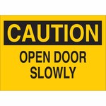 image of Brady B-302 Polyester Rectangle Yellow Door Sign - 5 in Width x 3.5 in Height - Laminated - 87775